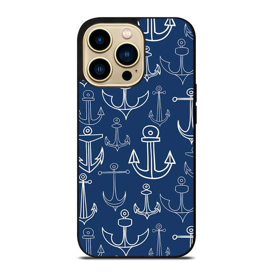 NAUTICAL ANCHOR PATTERN iPhone 14 Pro Max Case Cover