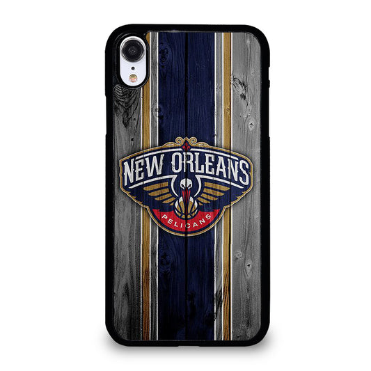 NEW ORLEANS PELICANS WOODEN LOGO iPhone XR Case Cover