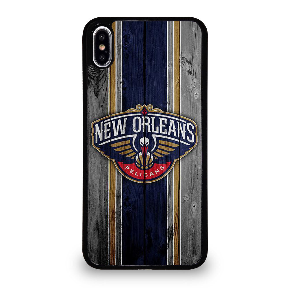 NEW ORLEANS PELICANS WOODEN LOGO iPhone XS Max Case Cover