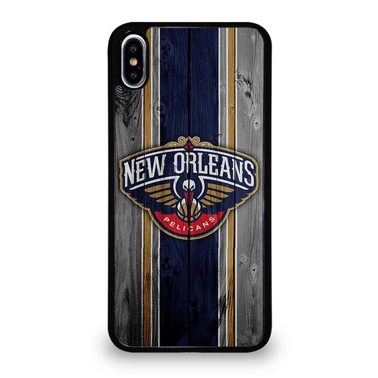 NEW ORLEANS PELICANS WOODEN LOGO iPhone XS Max Case Cover