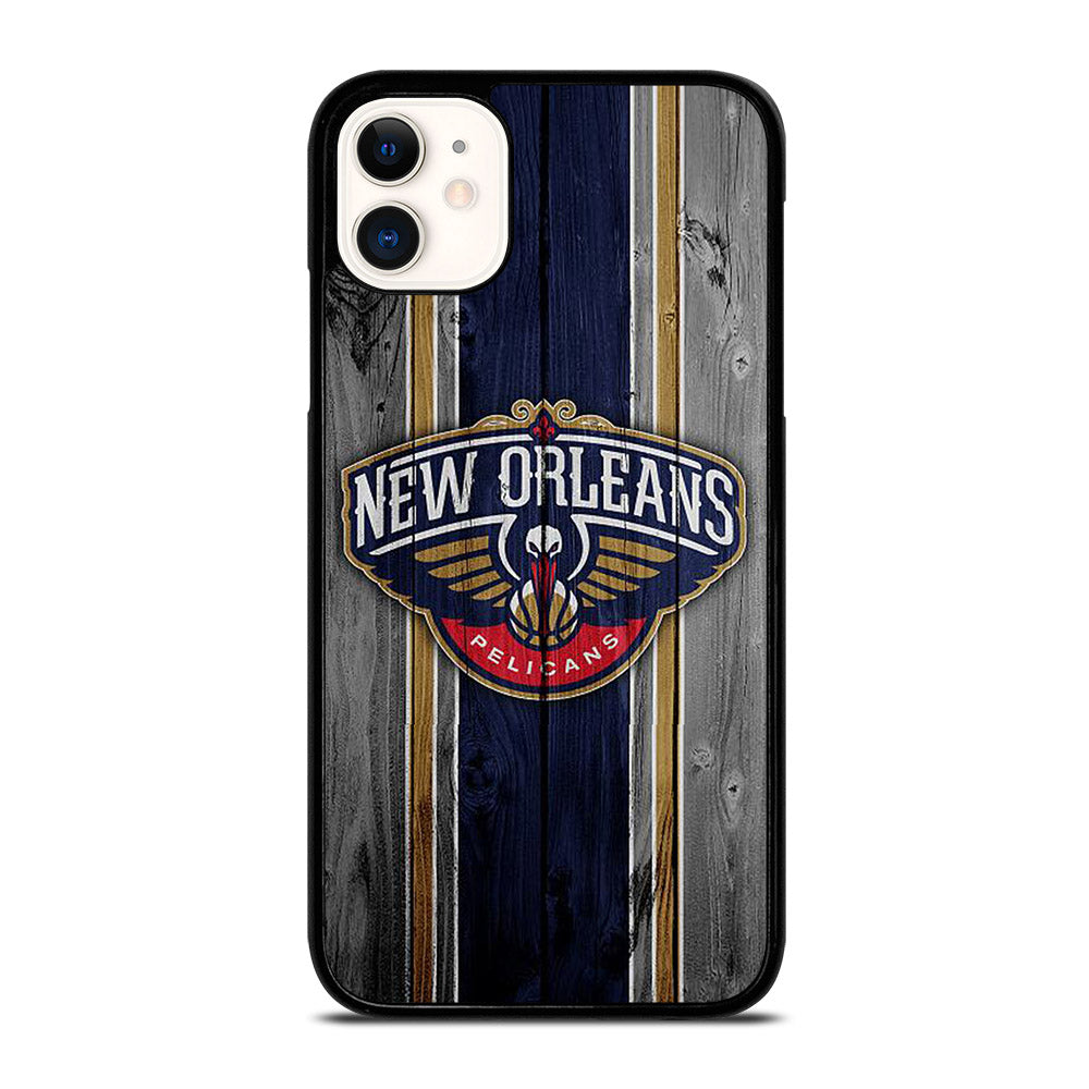 NEW ORLEANS PELICANS WOODEN LOGO iPhone 11 Case Cover