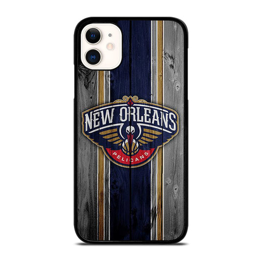 NEW ORLEANS PELICANS WOODEN LOGO iPhone 11 Case Cover