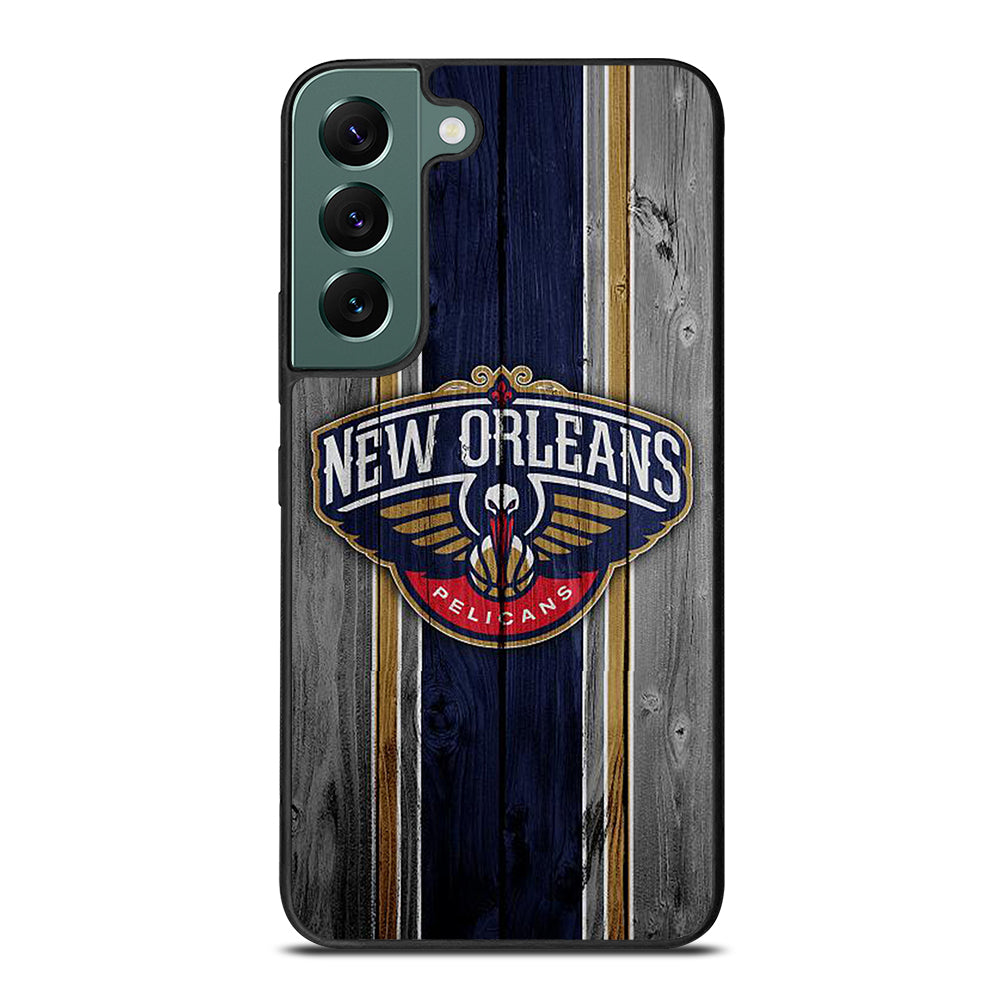 NEW ORLEANS PELICANS WOODEN LOGO Samsung Galaxy S22 Case Cover