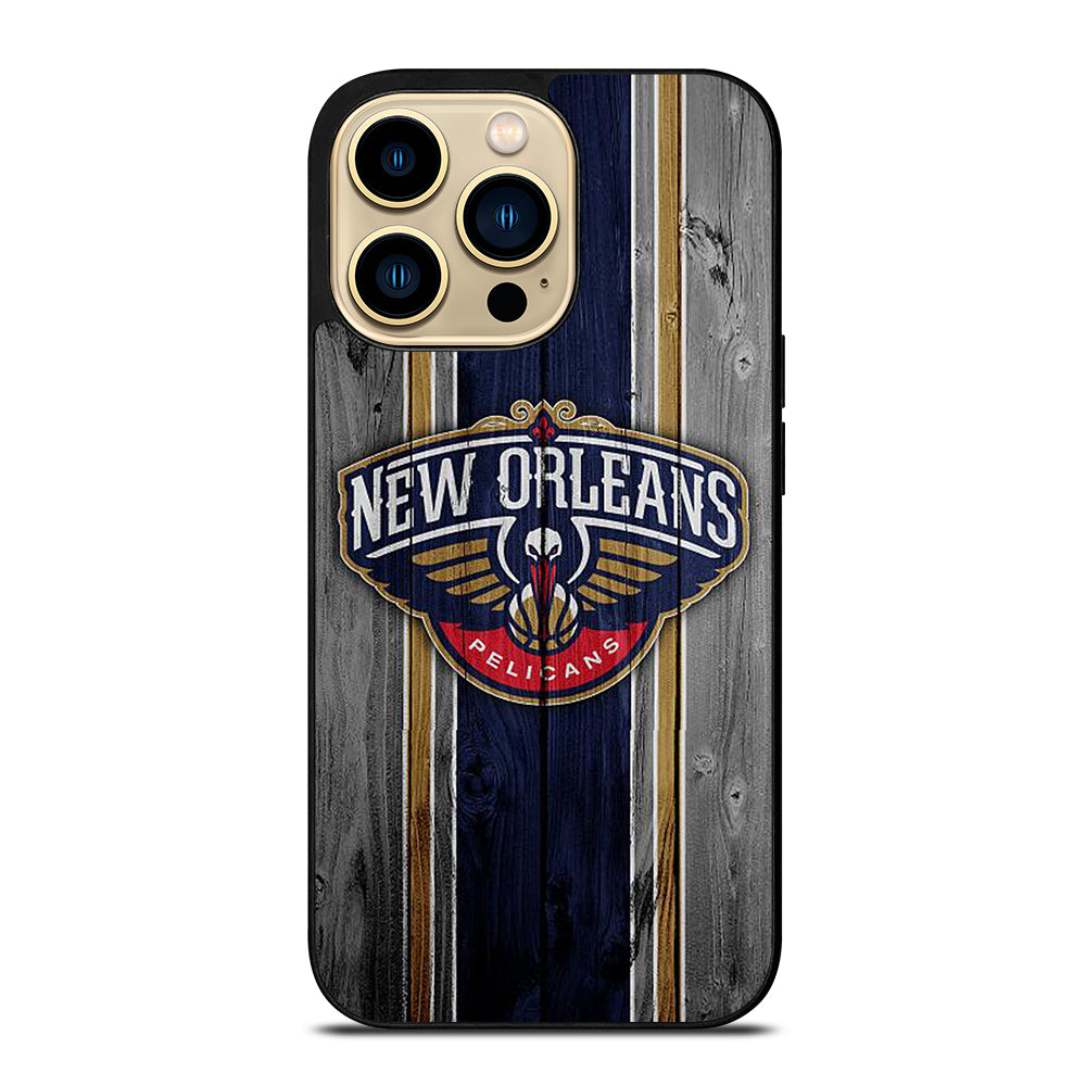 NEW ORLEANS PELICANS WOODEN LOGO iPhone 14 Pro Max Case Cover