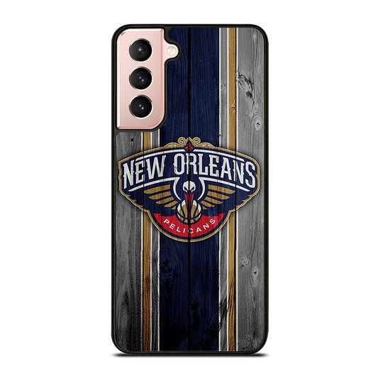 NEW ORLEANS PELICANS WOODEN LOGO Samsung Galaxy S21 Case Cover