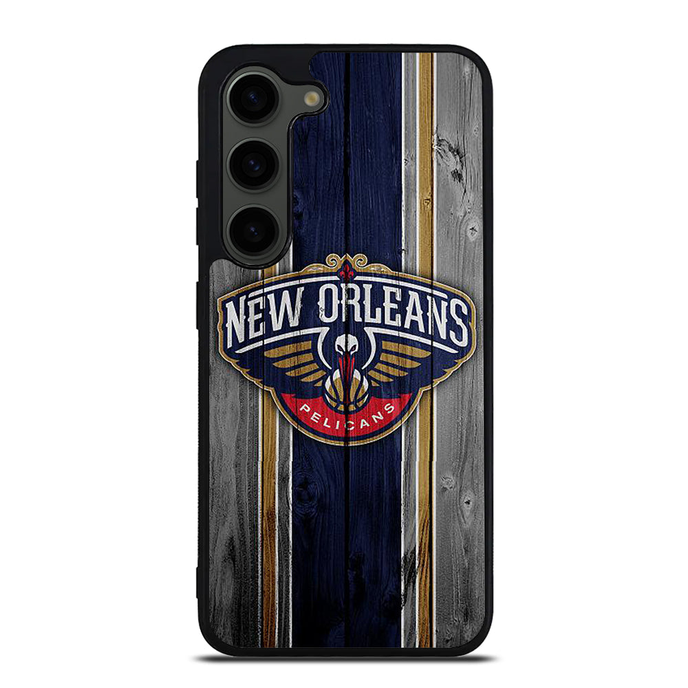 NEW ORLEANS PELICANS WOODEN LOGO Samsung Galaxy S23 Plus Case Cover