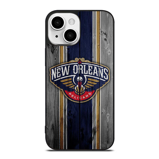 NEW ORLEANS PELICANS WOODEN LOGO iPhone 13 Mini Case Cover