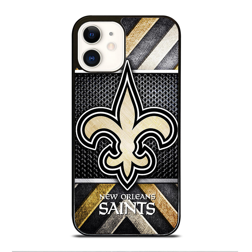 NEW ORLEANS SAINTS METAL LOGO iPhone 12 Case Cover