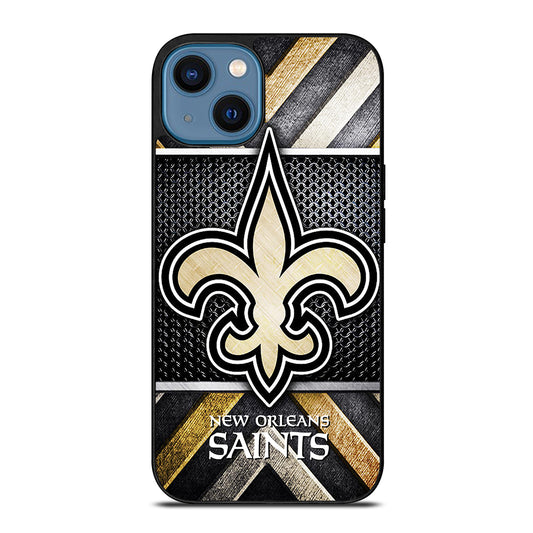 NEW ORLEANS SAINTS METAL LOGO iPhone 14 Case Cover