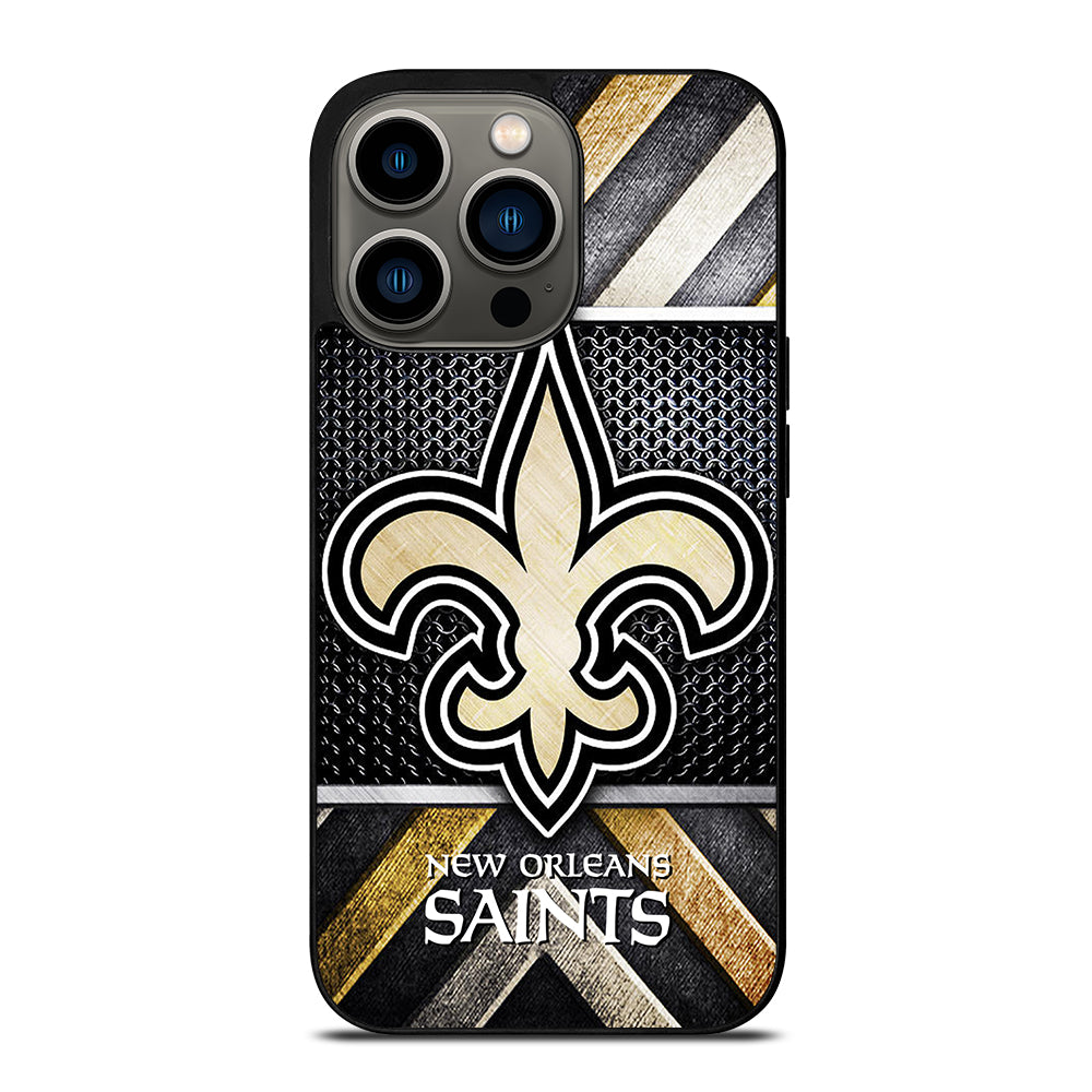 NEW ORLEANS SAINTS METAL LOGO iPhone 13 Pro Case Cover