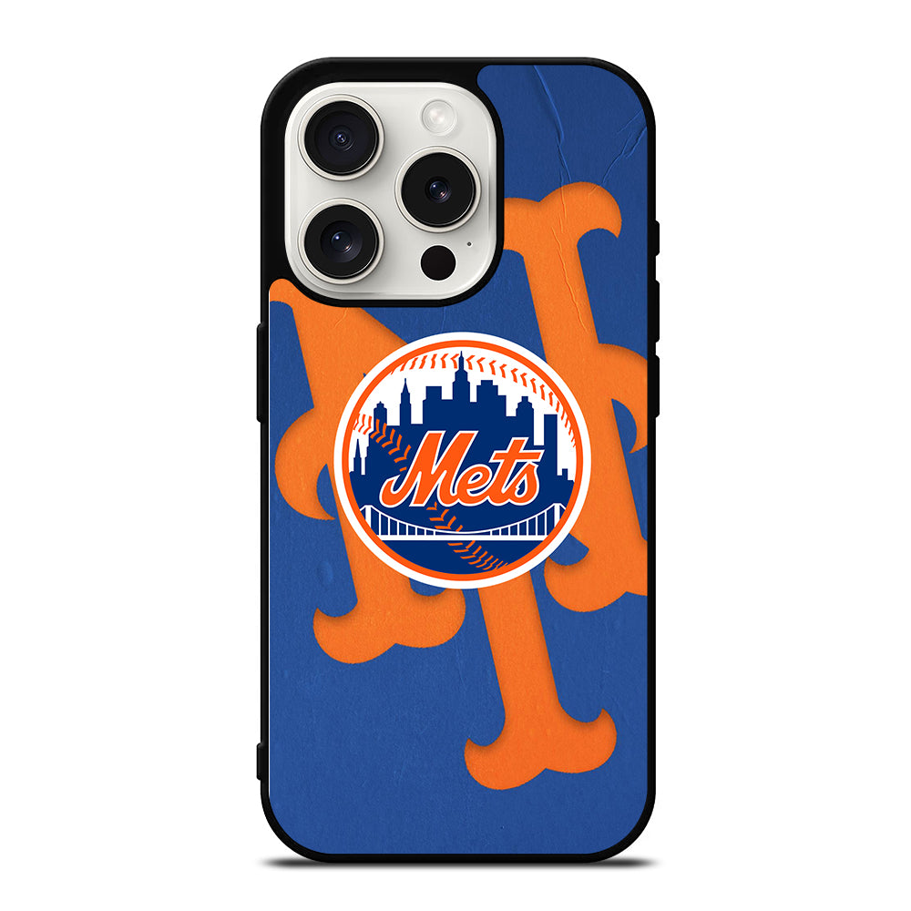 NEW YORK METS LOGO BASEBALL 1 iPhone 15 Pro Case Cover