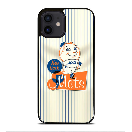 NEW YORK METS LOGO BASEBALL 2 iPhone 12 Mini Case Cover