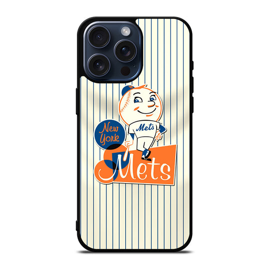 NEW YORK METS LOGO BASEBALL 2 iPhone 15 Pro Max Case Cover