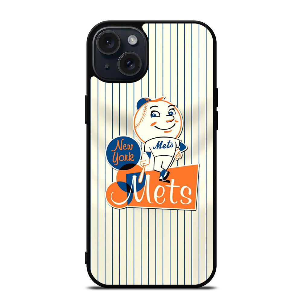 NEW YORK METS LOGO BASEBALL 2 iPhone 15 Plus Case Cover