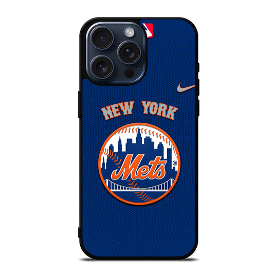 NEW YORK METS LOGO BASEBALL 3 iPhone 15 Pro Max Case Cover