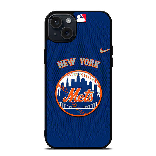 NEW YORK METS LOGO BASEBALL 3 iPhone 15 Plus Case Cover