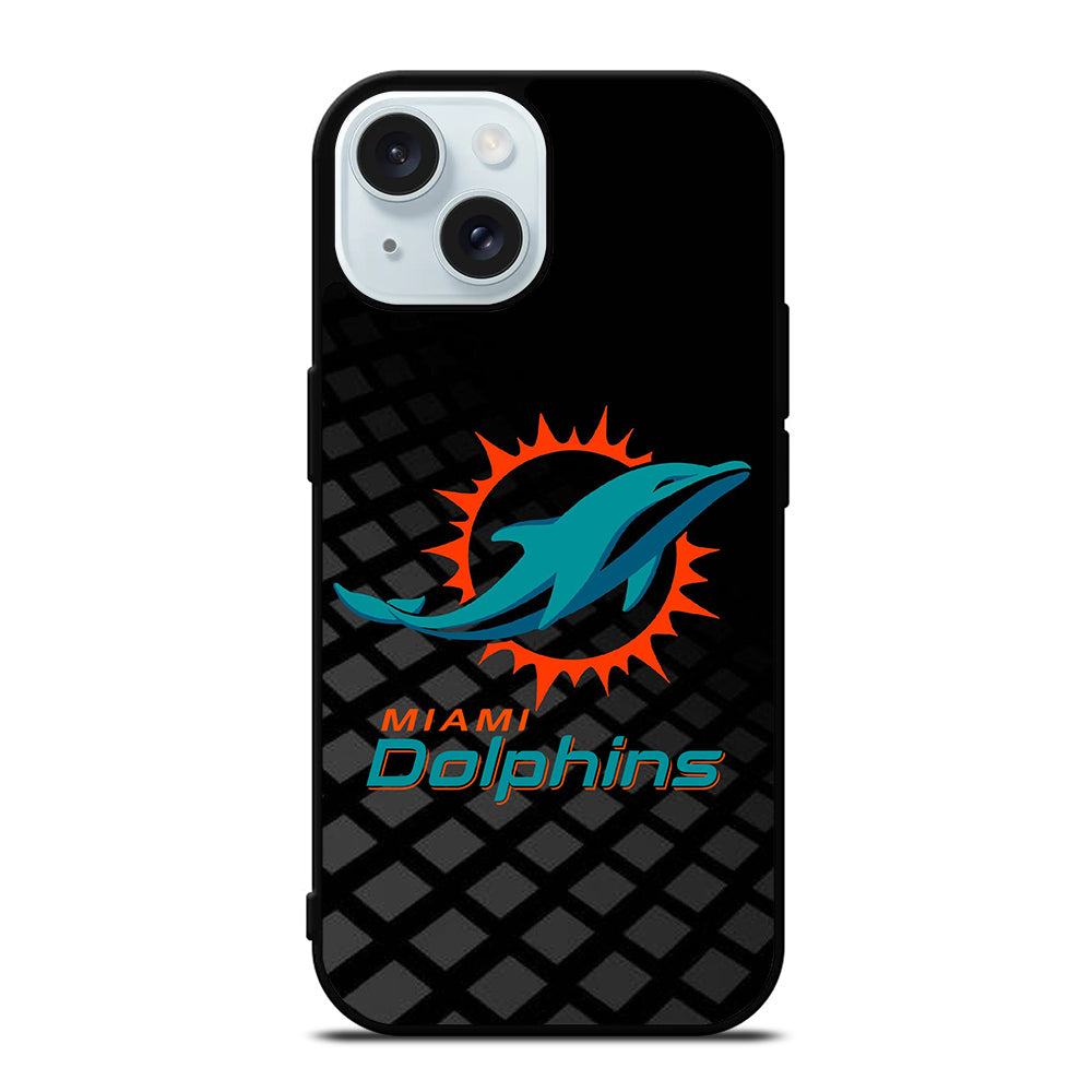 NFL MIAMI DOLPHINS LOGO 3 iPhone 15 Case Cover