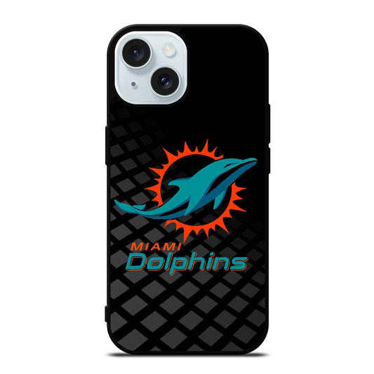 NFL MIAMI DOLPHINS LOGO 3 iPhone 15 Case Cover