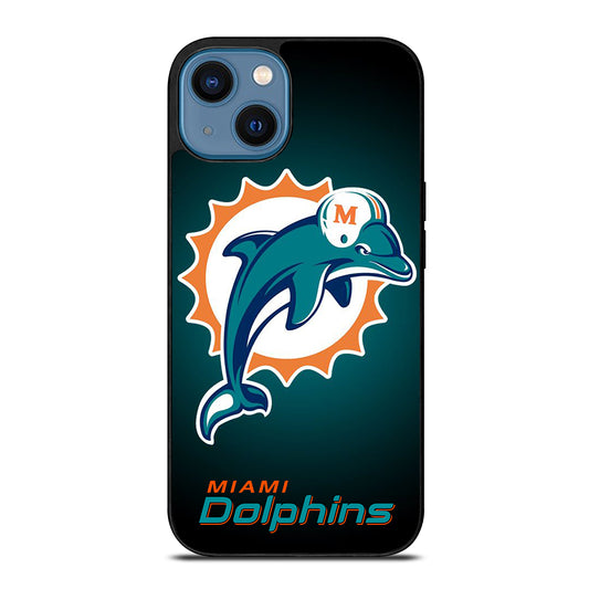 NFL MIAMI DOLPHINS LOGO 4 iPhone 14 Case Cover