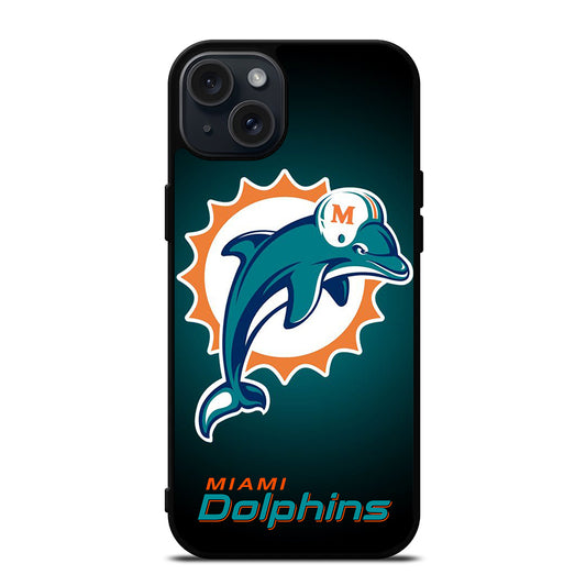 NFL MIAMI DOLPHINS LOGO 4 iPhone 15 Plus Case Cover