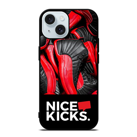 NICE KICKS SNEAKERS LOGO iPhone 15 Case Cover