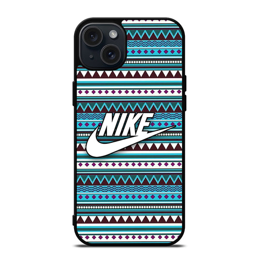 NIKE AZTEC PATTERN 3 iPhone 15 Plus Case Cover