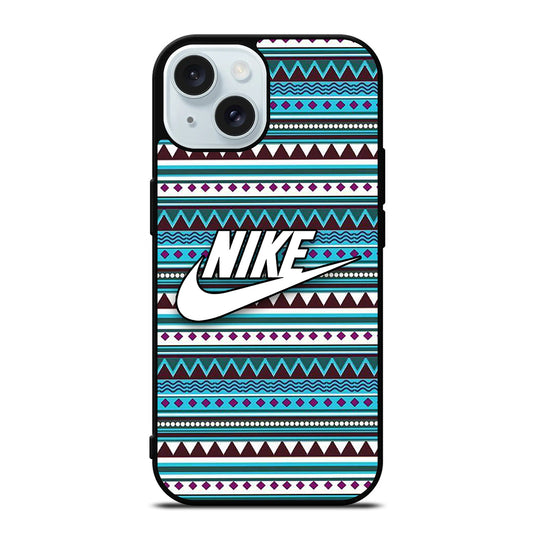 NIKE AZTEC PATTERN 3 iPhone 15 Case Cover