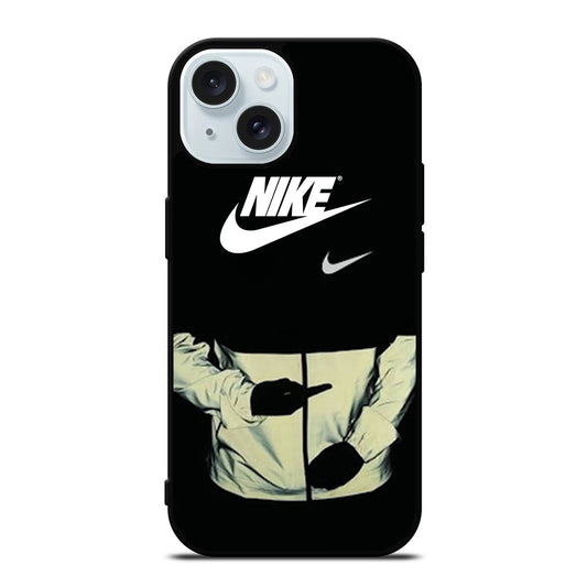 NIKE MIDDLE FINGER LOGO iPhone 15 Case Cover