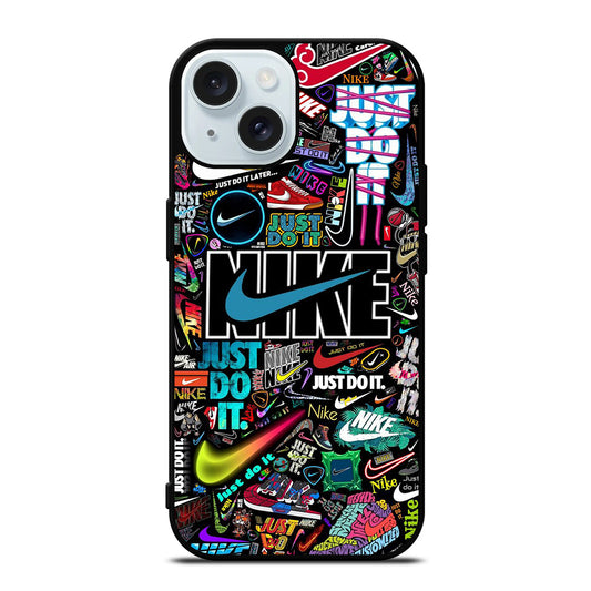 NIKE STICKER COLLAGE iPhone 15 Case Cover