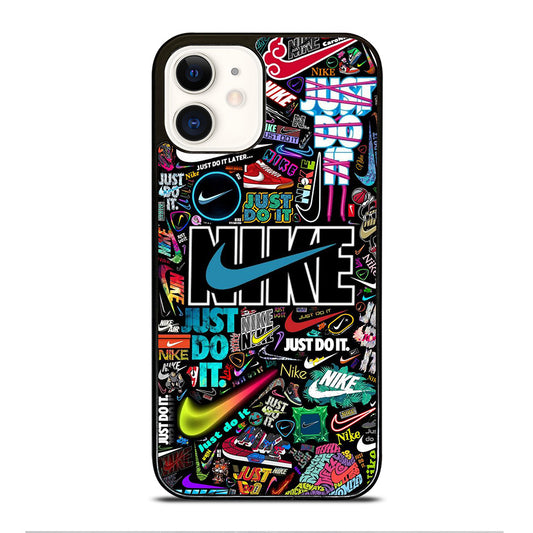 NIKE STICKER COLLAGE iPhone 12 Case Cover