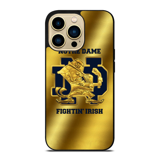 NOTRE DAME FIGHTING IRISH GOLD LOGO iPhone 14 Pro Max Case Cover