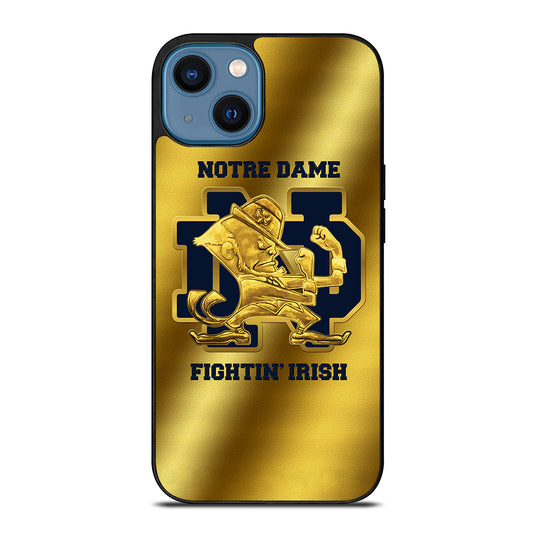 NOTRE DAME FIGHTING IRISH GOLD LOGO iPhone 14 Case Cover