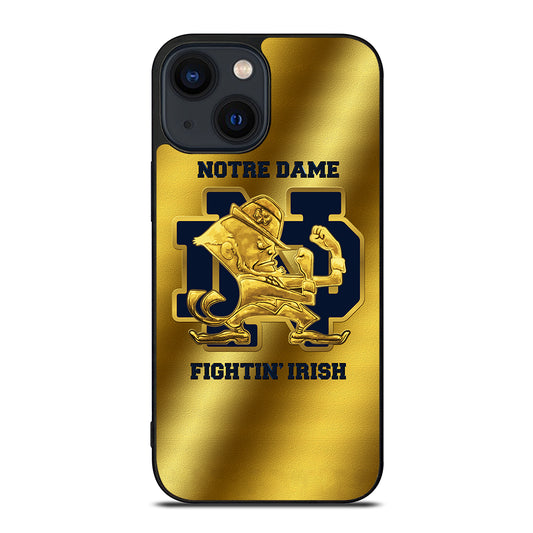 NOTRE DAME FIGHTING IRISH GOLD LOGO iPhone 14 Plus Case Cover