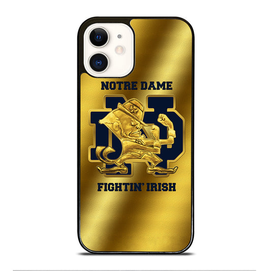 NOTRE DAME FIGHTING IRISH GOLD LOGO iPhone 12 Case Cover
