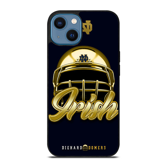 NOTRE DAME FIGHTING IRISH HELMET iPhone 14 Case Cover