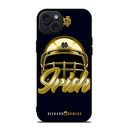 NOTRE DAME FIGHTING IRISH HELMET iPhone 15 Plus Case Cover