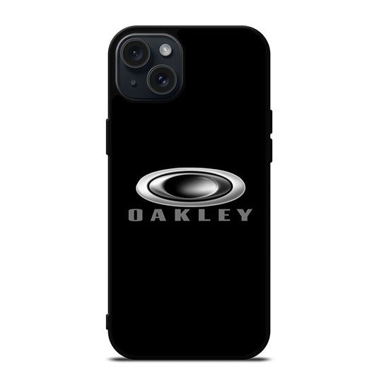 OAKLEY BLACK LOGO iPhone 15 Plus Case Cover