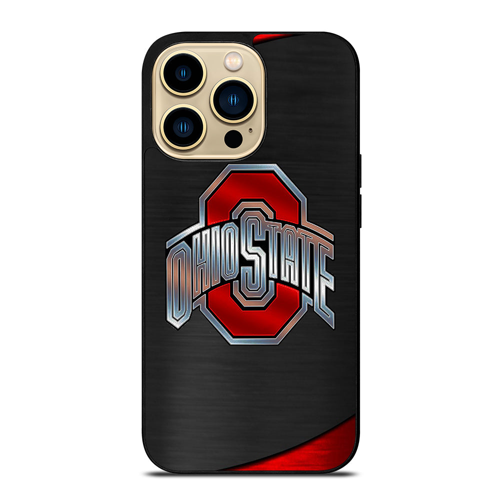 OHIO STATE BUCKEYES METAL LOGO iPhone 14 Pro Max Case Cover