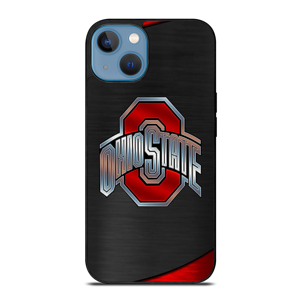 OHIO STATE BUCKEYES METAL LOGO iPhone 13 Case Cover