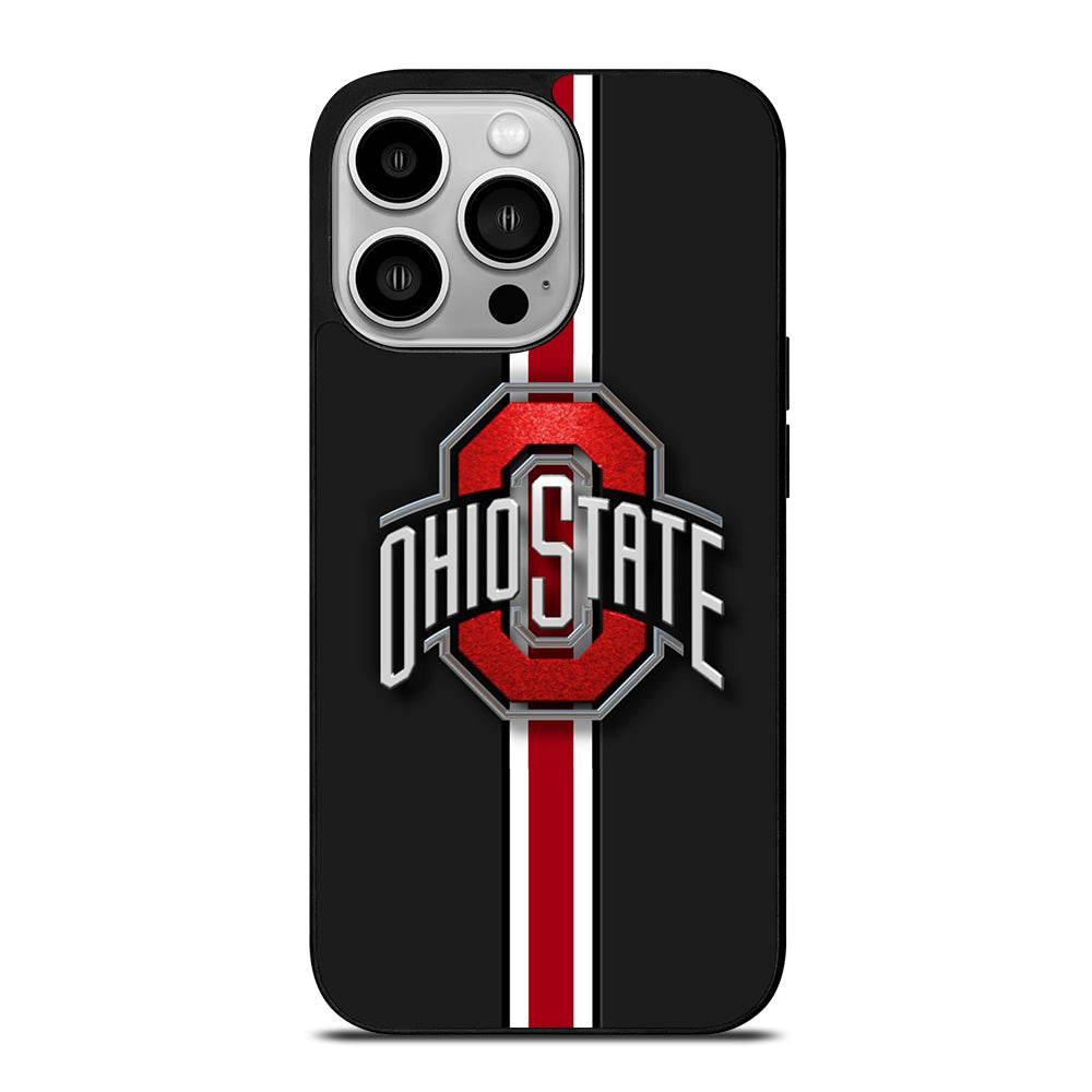 OHIO STATE BUCKEYES STRIPE LOGO iPhone 14 Pro Case Cover