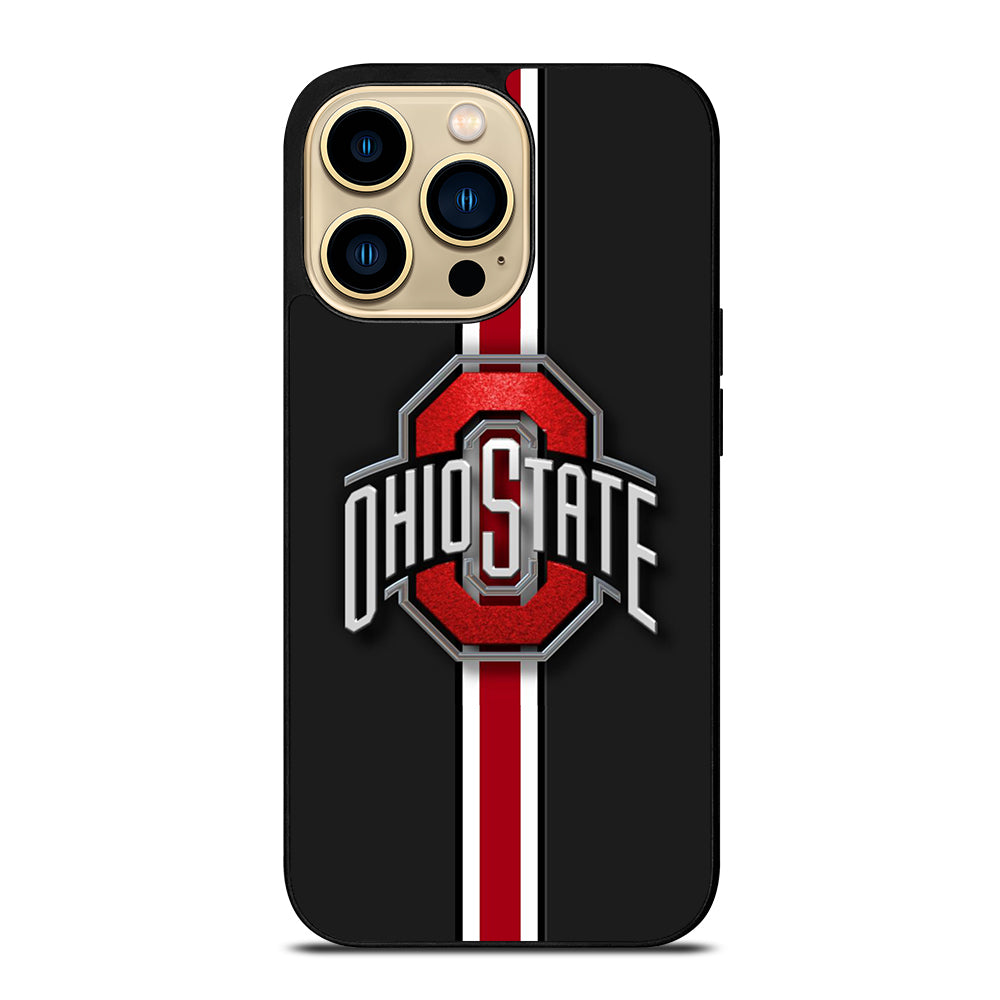 OHIO STATE BUCKEYES STRIPE LOGO iPhone 14 Pro Max Case Cover