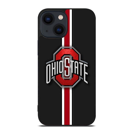 OHIO STATE BUCKEYES STRIPE LOGO iPhone 14 Plus Case Cover