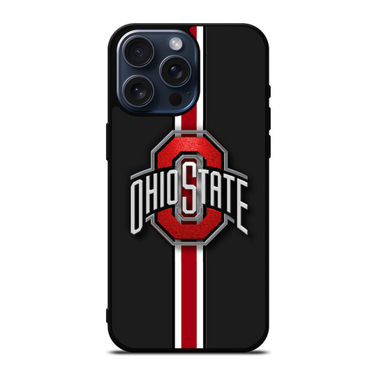 OHIO STATE BUCKEYES STRIPE LOGO iPhone 15 Pro Max Case Cover