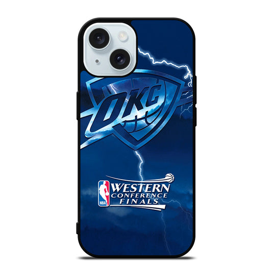 OKLAHOMA CITY THUNDER LOGO 3 iPhone 15 Case Cover