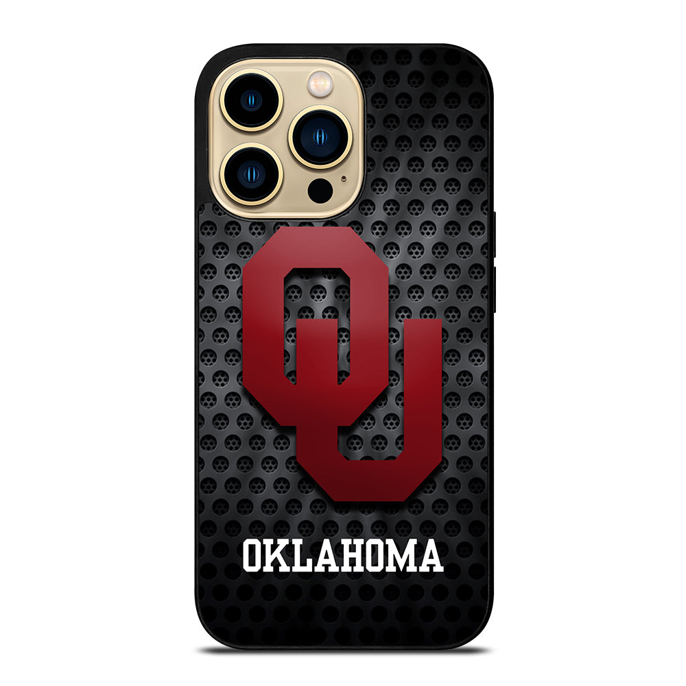 OKLAHOMA SOONERS NFL METAL LOGO iPhone 14 Pro Max Case Cover