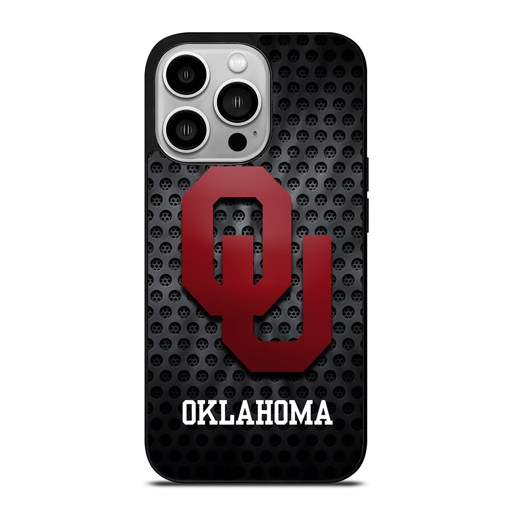 OKLAHOMA SOONERS NFL METAL LOGO iPhone 14 Pro Case Cover