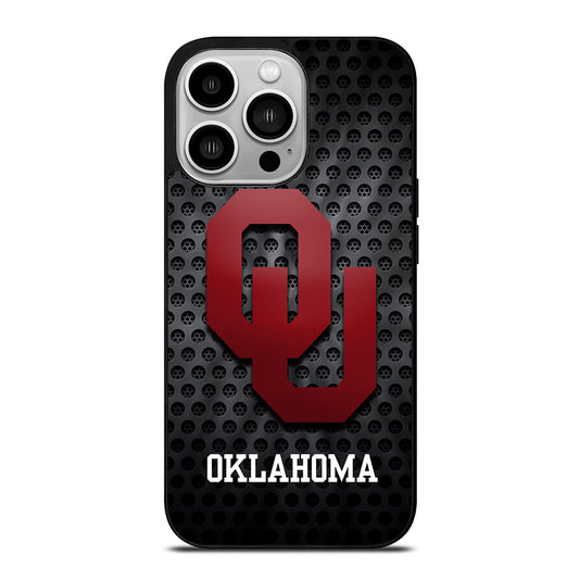 OKLAHOMA SOONERS NFL METAL LOGO iPhone 14 Pro Case Cover