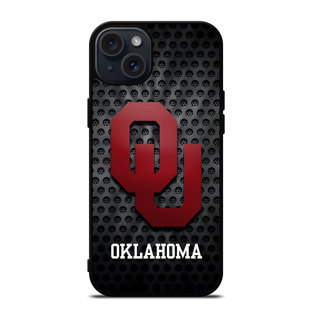 OKLAHOMA SOONERS NFL METAL LOGO iPhone 15 Plus Case Cover