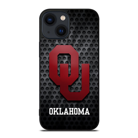 OKLAHOMA SOONERS NFL METAL LOGO iPhone 14 Plus Case Cover