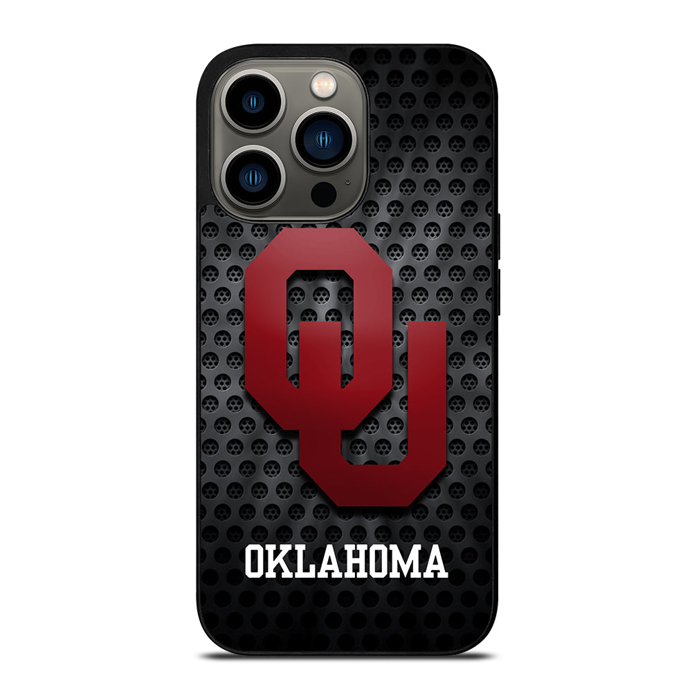 OKLAHOMA SOONERS NFL METAL LOGO iPhone 13 Pro Case Cover